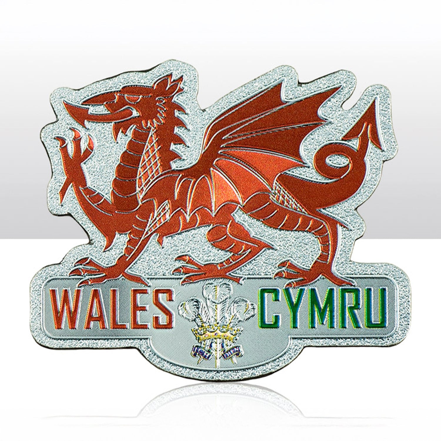 Wales Red Dragon Cymru Foil Stamped Magnet