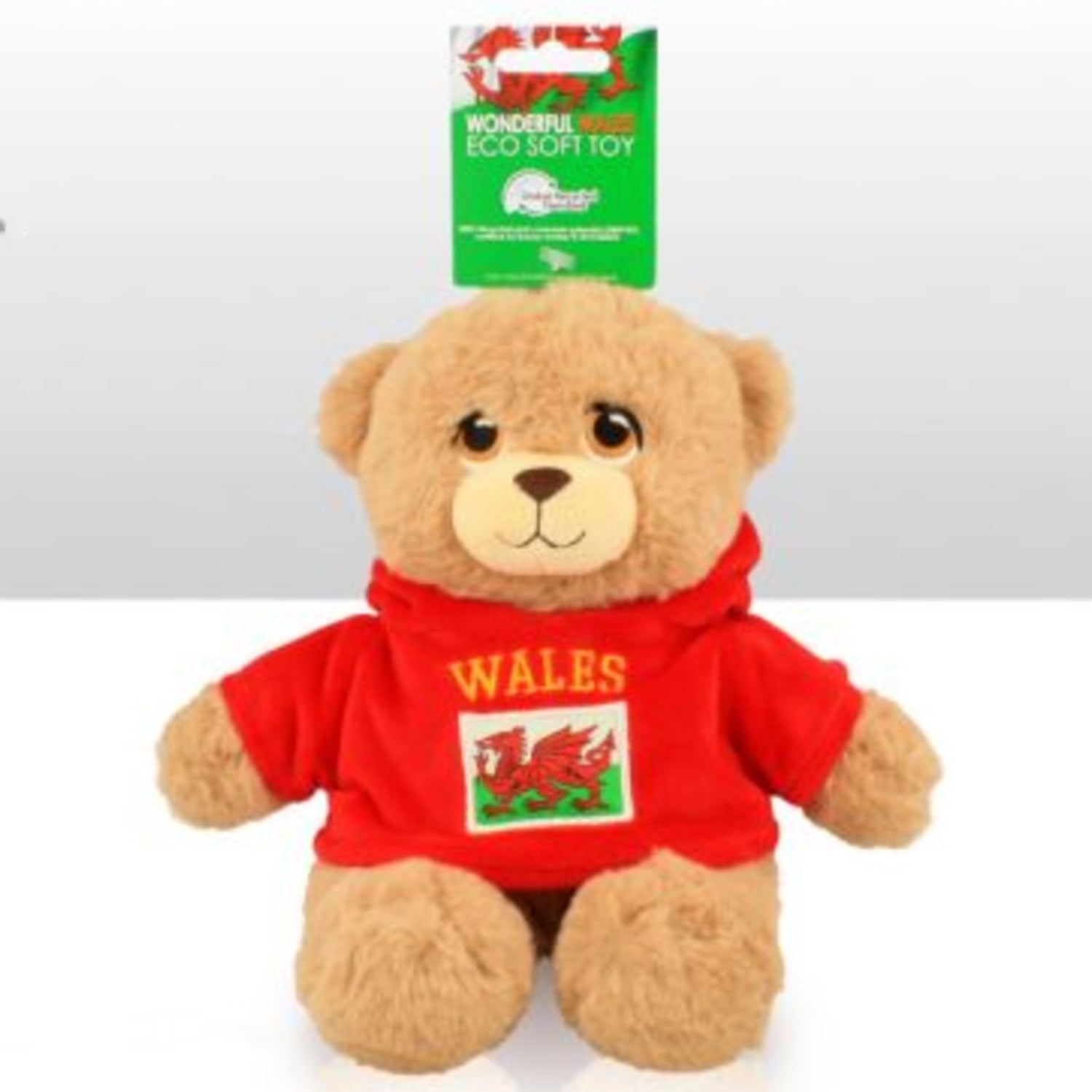 Wales Fleece Hoodie Soft Toy Bear 20cm