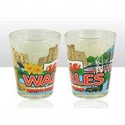 Wales & Flag Skyline Shot Glass