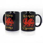 Wales Cymru Dragon Mug with Blue Glaze