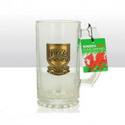 Wales Dragon Metal Plaque Pint Glass Tankard