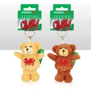 Wales Bear With Welsh Dragon Soft Toy Keyring