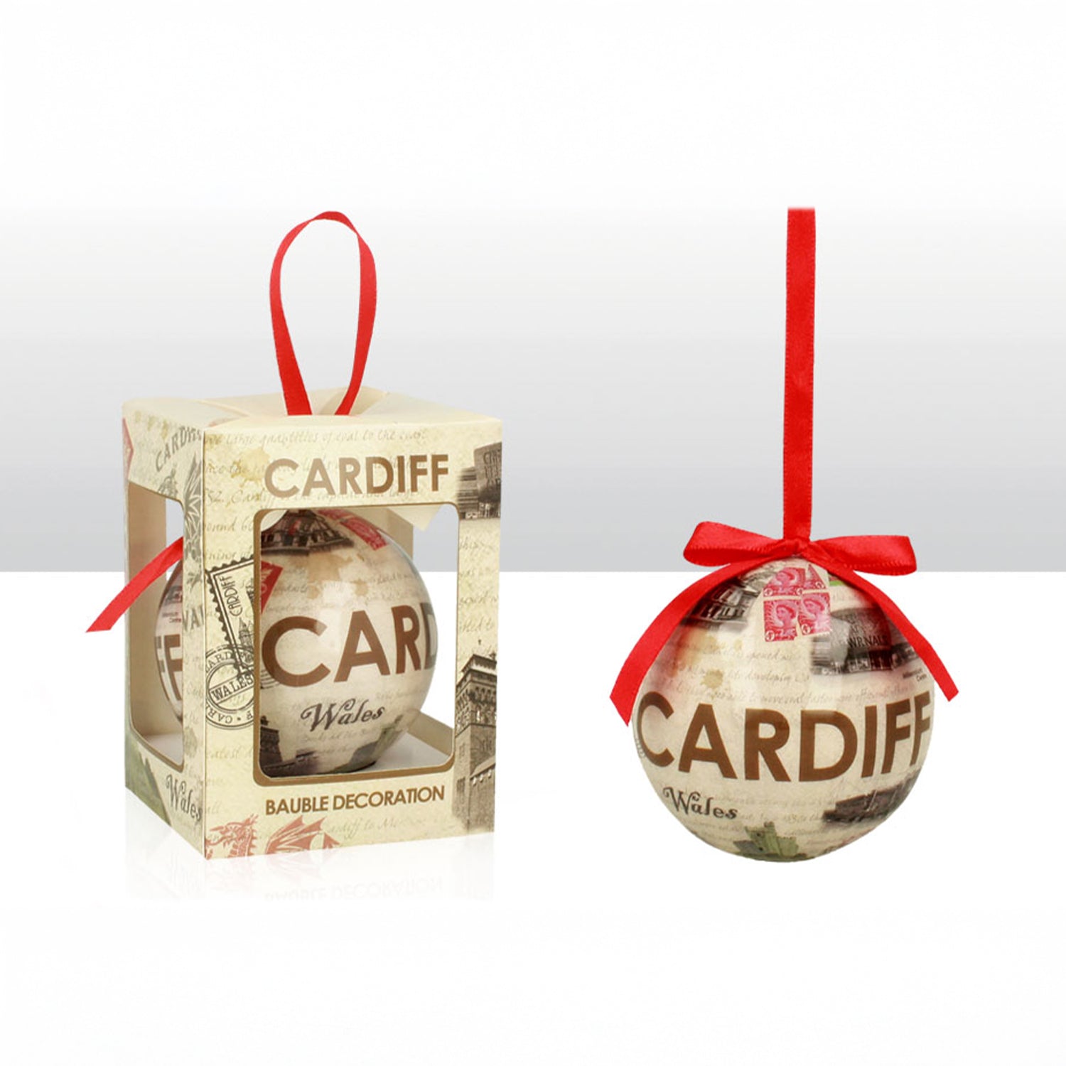 Cardiff Collage Bauble & Box