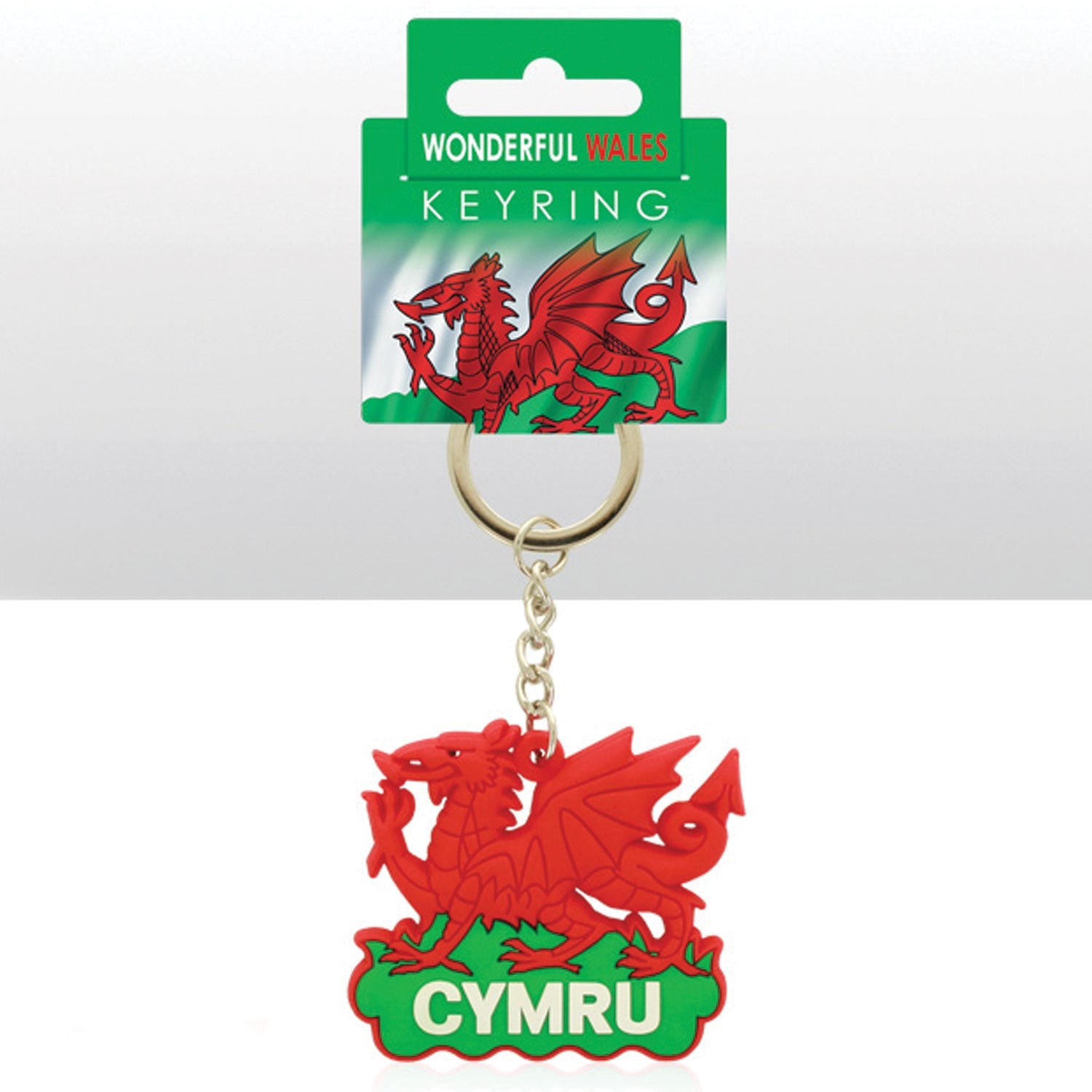 Wales Dragon Rubber Keyring