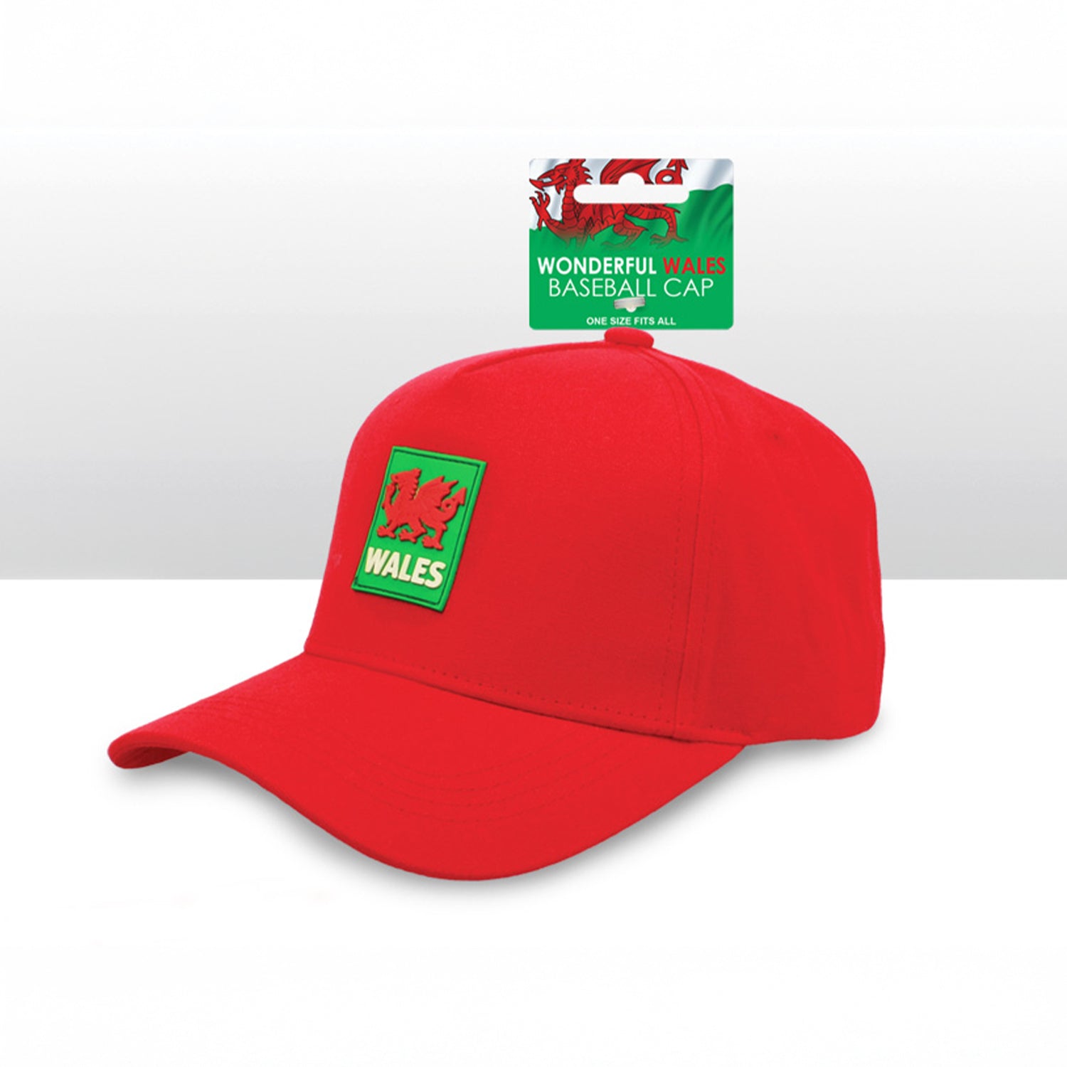 Wales Dragon Rubber Patch Red Baseball Cap