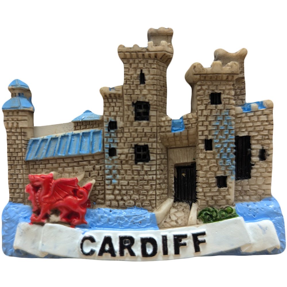 Cardiff Castle Blue Resin Magnet (RSN24-6)