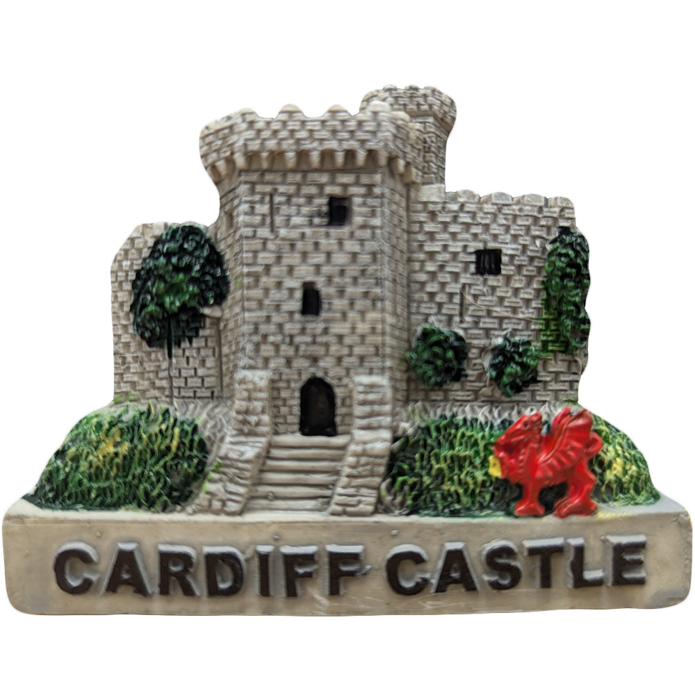 Cardiff Castle Grey Resin Magnet (RSN24-5)