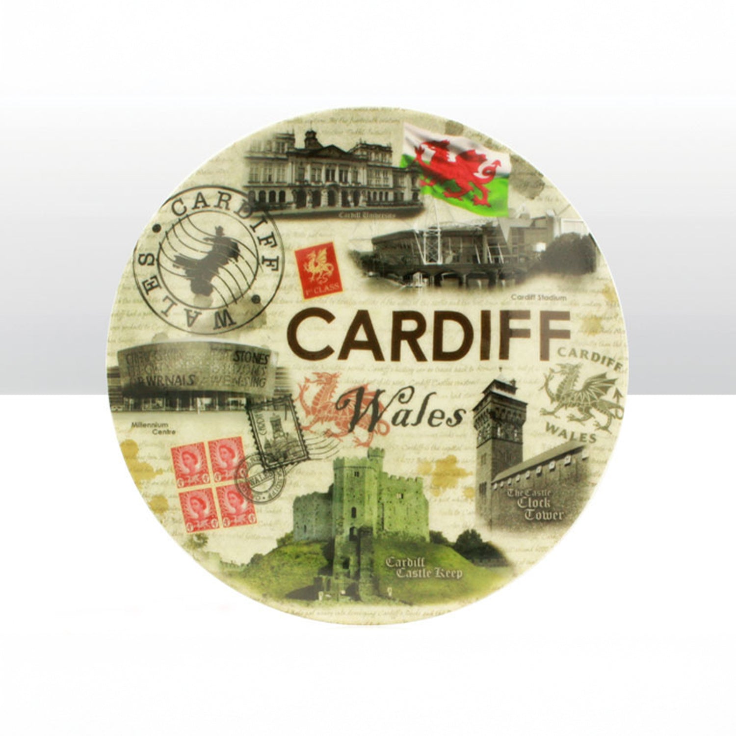 Cardiff Collage Ceramic Plate