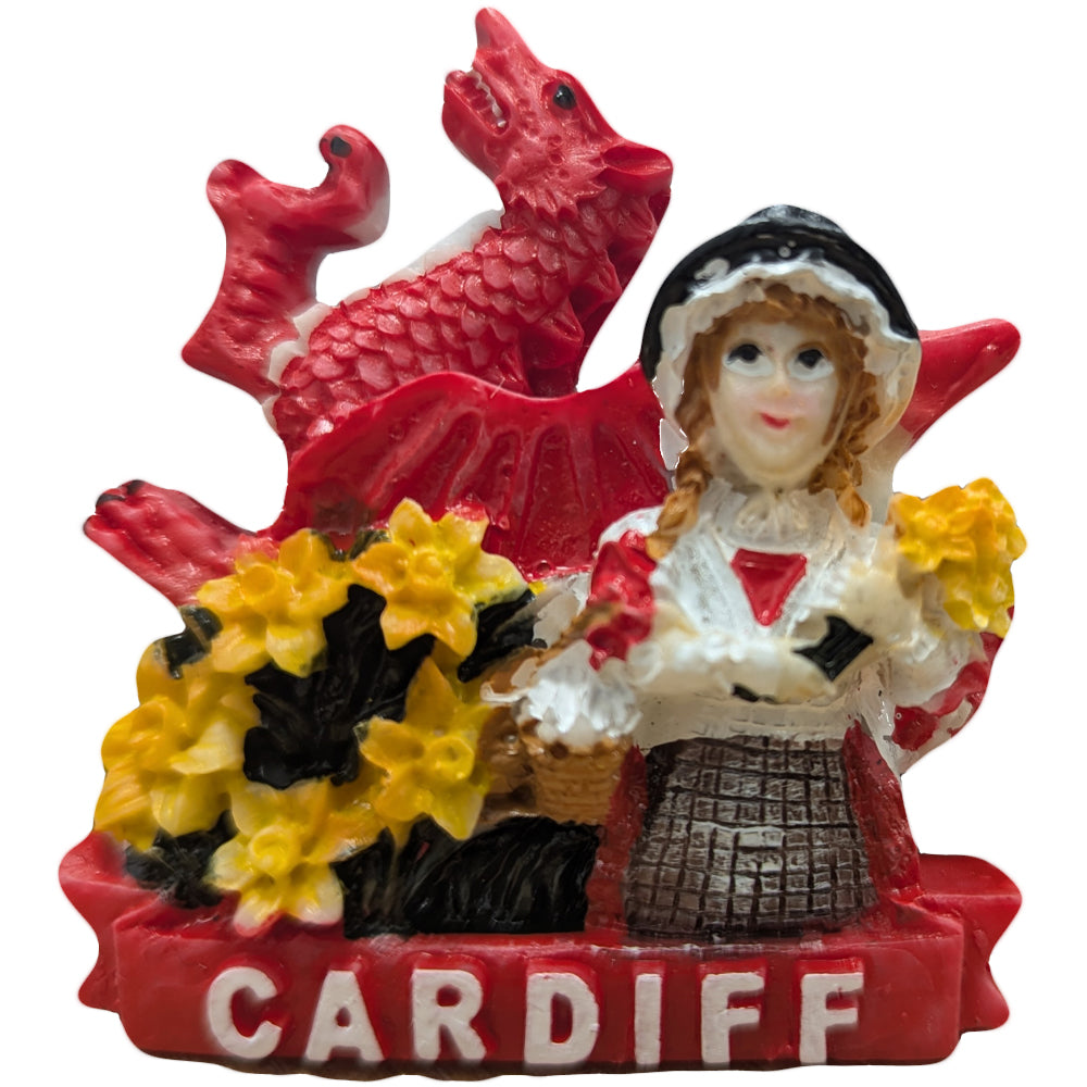 St Davids Day Cardiff Resin Magnet (RSN13)