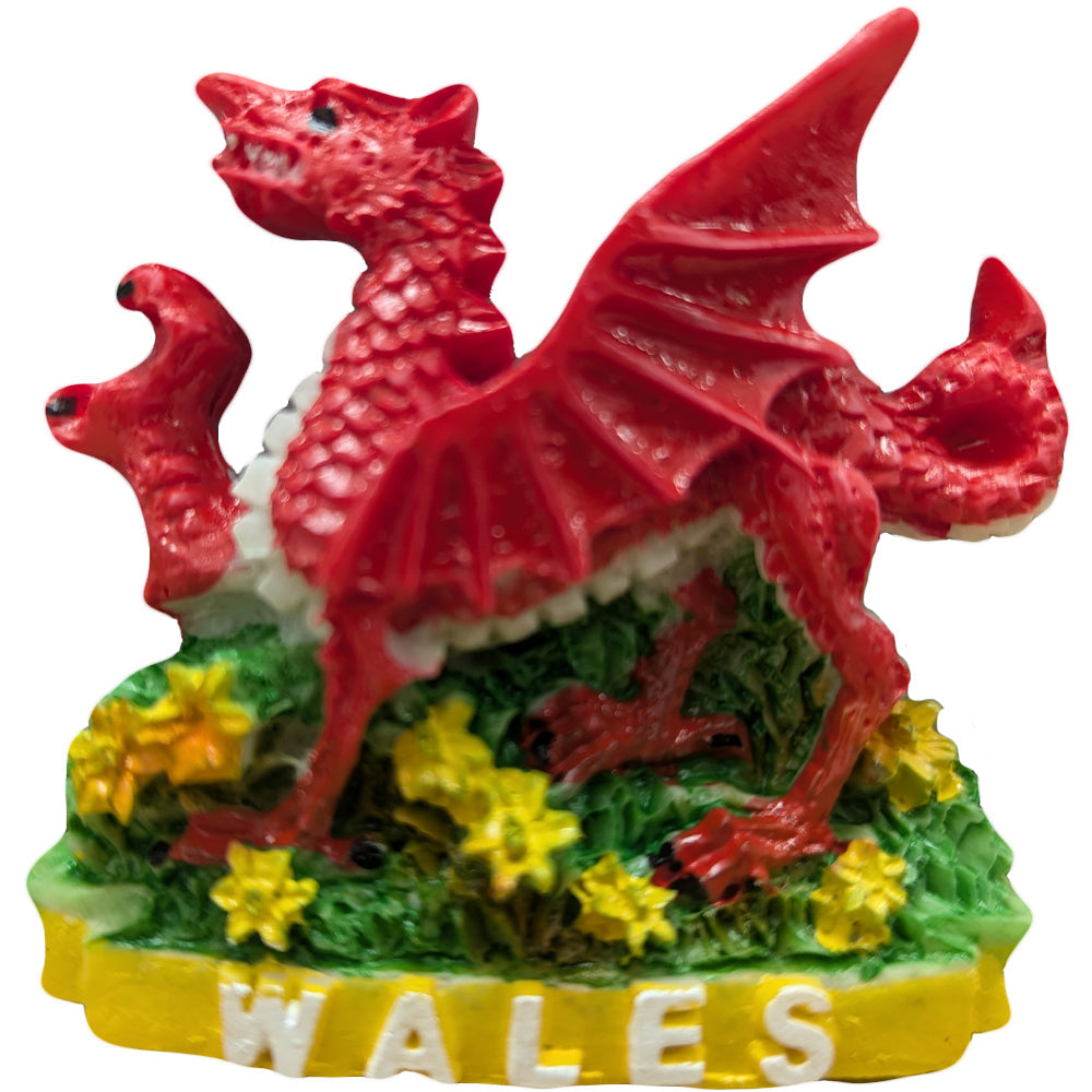 Welsh Dragon Daffodil Wales Resin Magnet (RSN7)