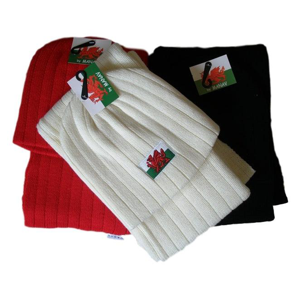 Beckham Welsh Hat & Scarf Set