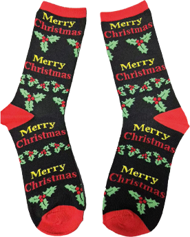 Black Christmas Socks