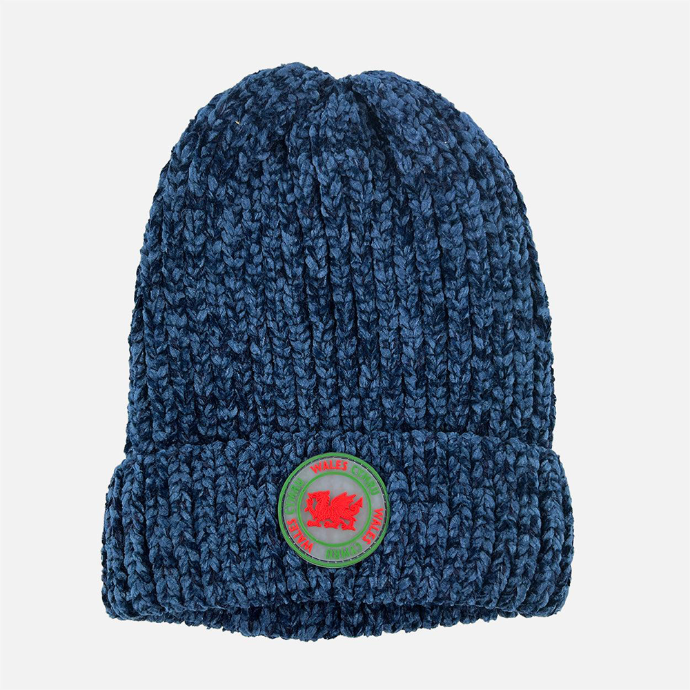 Wales Blue Chenille Ski Hat