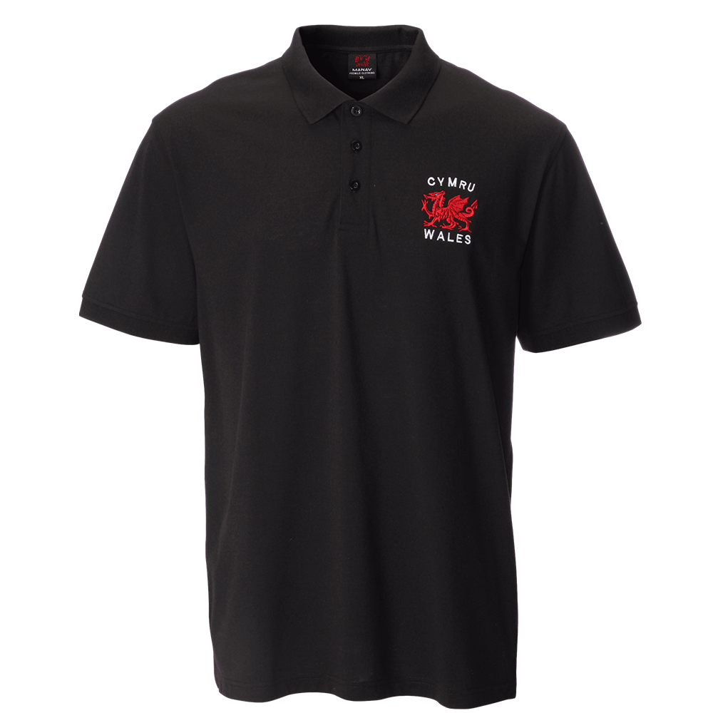 David Basic Black Polo Shirt