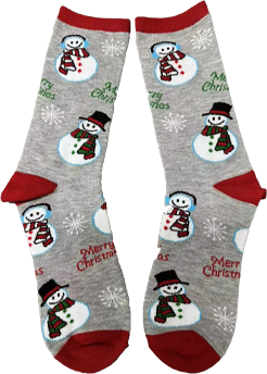 Grey Christmas Socks