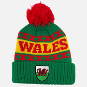 Wales Gold Cross Pattern Bobble Hat