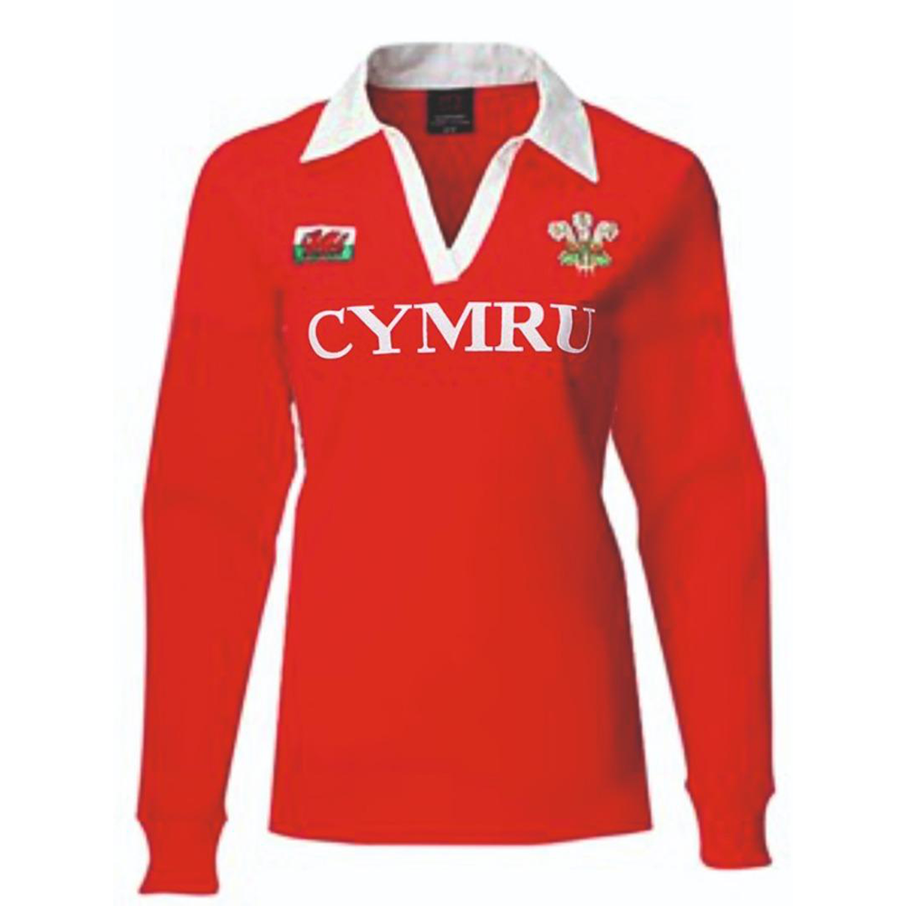 Ladies Hannah CYMRU Long Sleeve Rugby Shirt