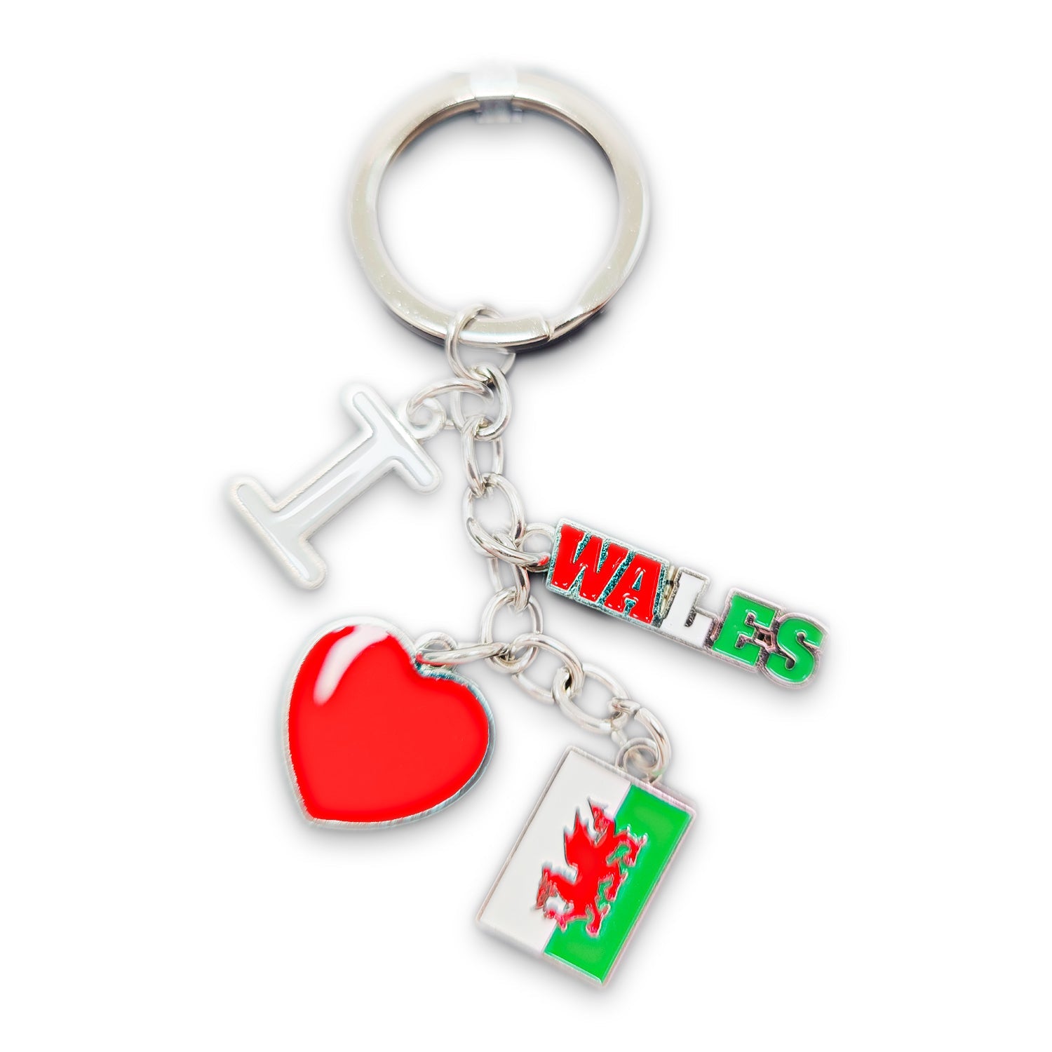 I Love Wales Charm Keyring (KY004)