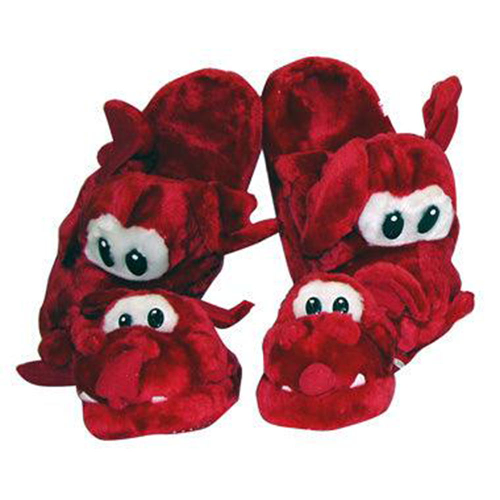 Kids Welsh Dragon Plush Slippers