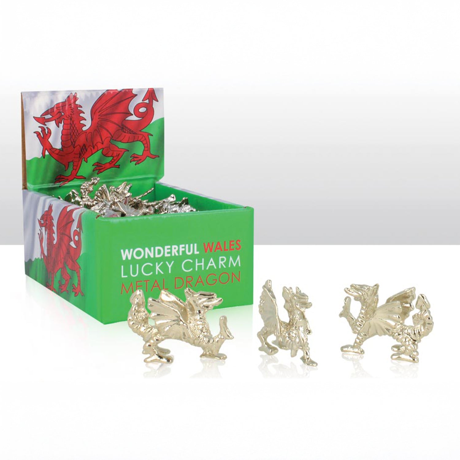 Wales Metal Dragon Figure Charm In CDU