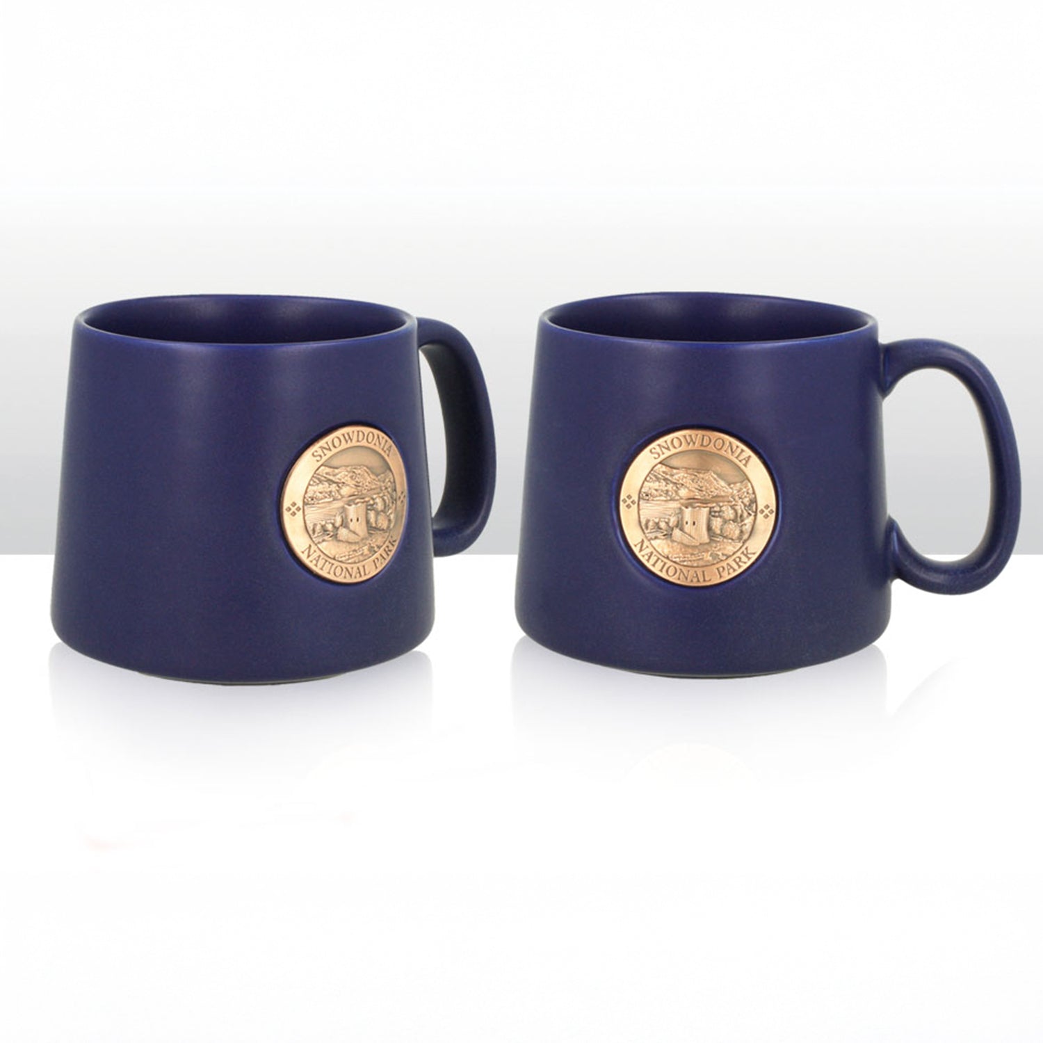 Snowdonia Metal Disc Blue Tapered Mug