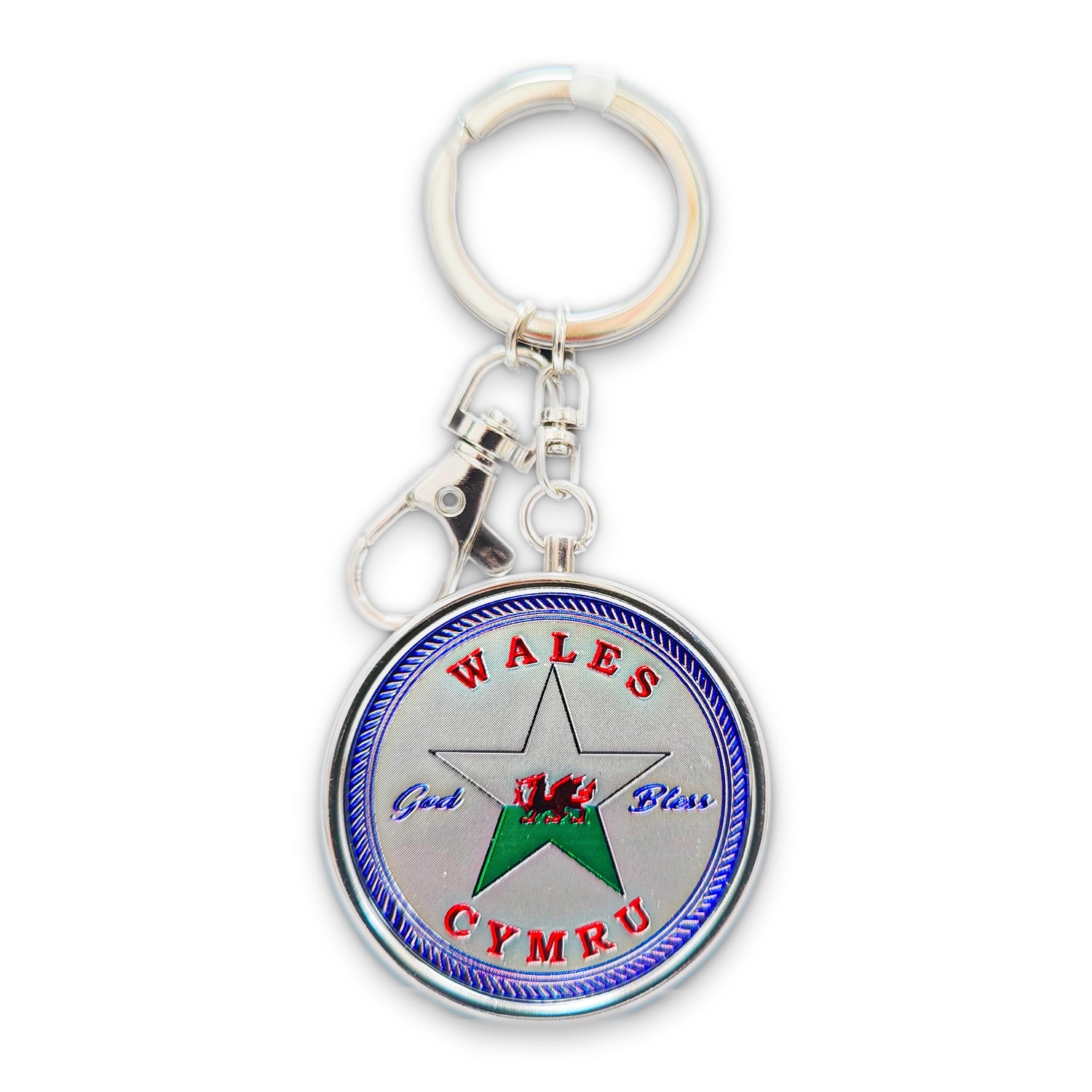 Wales Star Flag Pillbox Keyring (PBKY006)